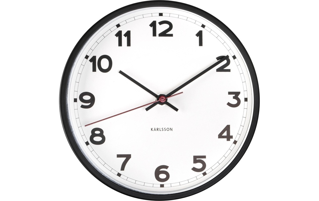 KARLSSON Horloge murale New Classic Small 20 cm, Noir/Blanc