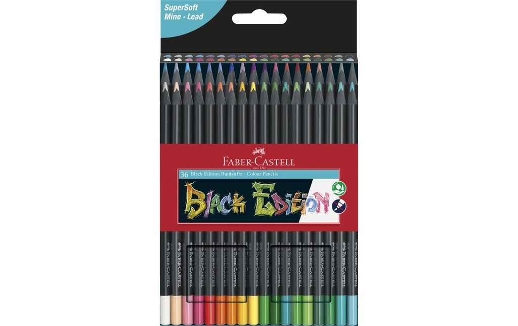 FABER-CASTELL Crayon coul.Black Edition 36p. (36 pces)