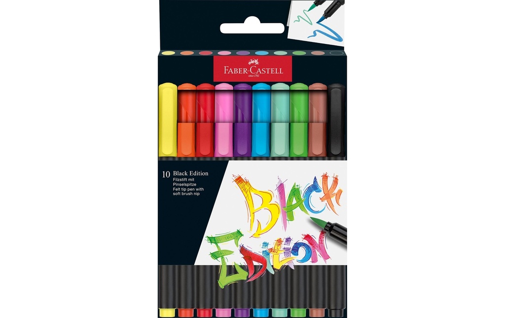 FABER-CASTELL Feutres Black Ed.étui de 10 (10 pces)