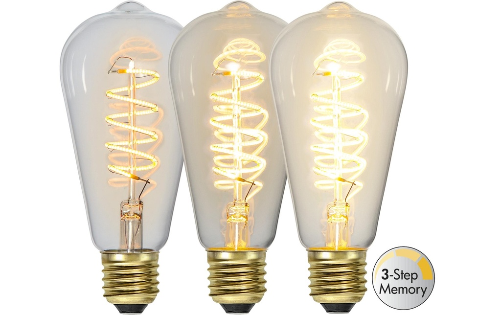 Star Trading Sources lumineuses LED, E27 ST64 Decoled Spirale Clear 3-step