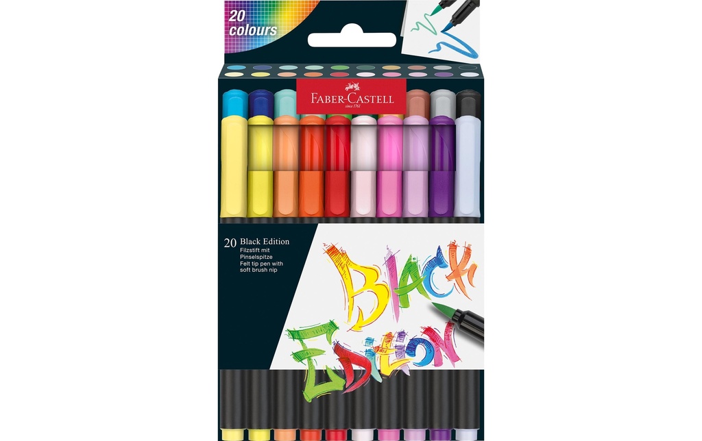 FABER-CASTELL Feutres Black Ed.étui de 20 (20 pces)
