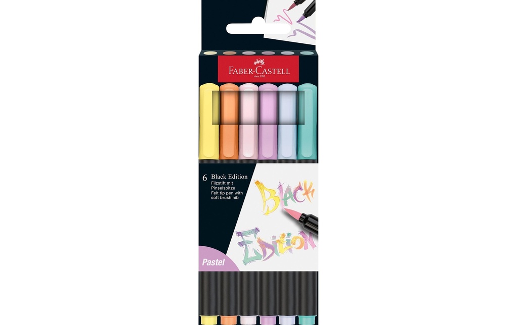 FABER-CASTELL Feutres Black Ed.6pcs pastel (6 pces)