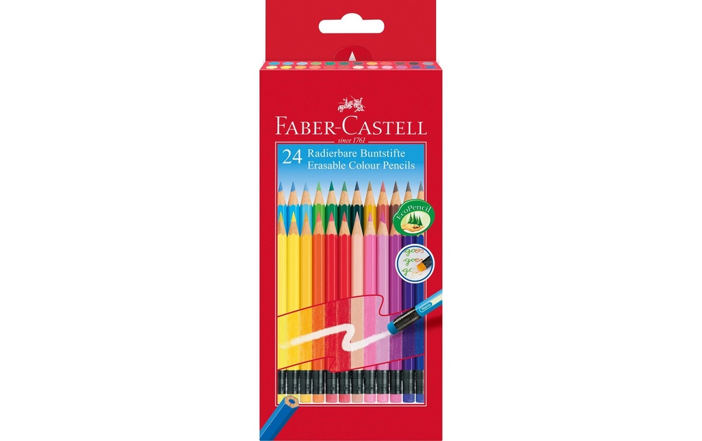 FABER-CASTELL Crayon coul.effaçables 24pcs (24 pces)