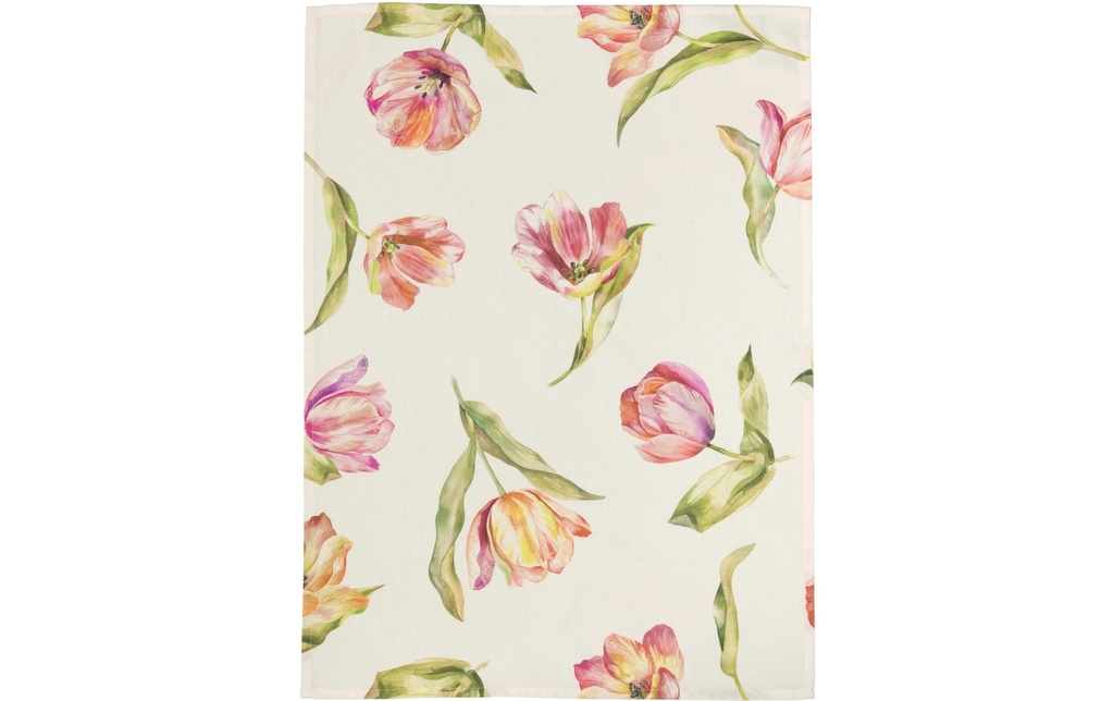 Pichler Torchon Tulipes Orange/Beige/Rose