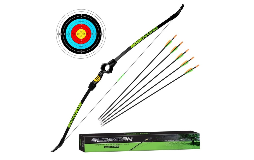Bogenkönig Set de tir à l'arc avec carquois 15 lbs