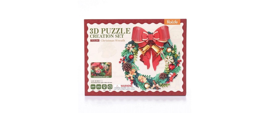 Rolife Kits de montage Christmas Wreath