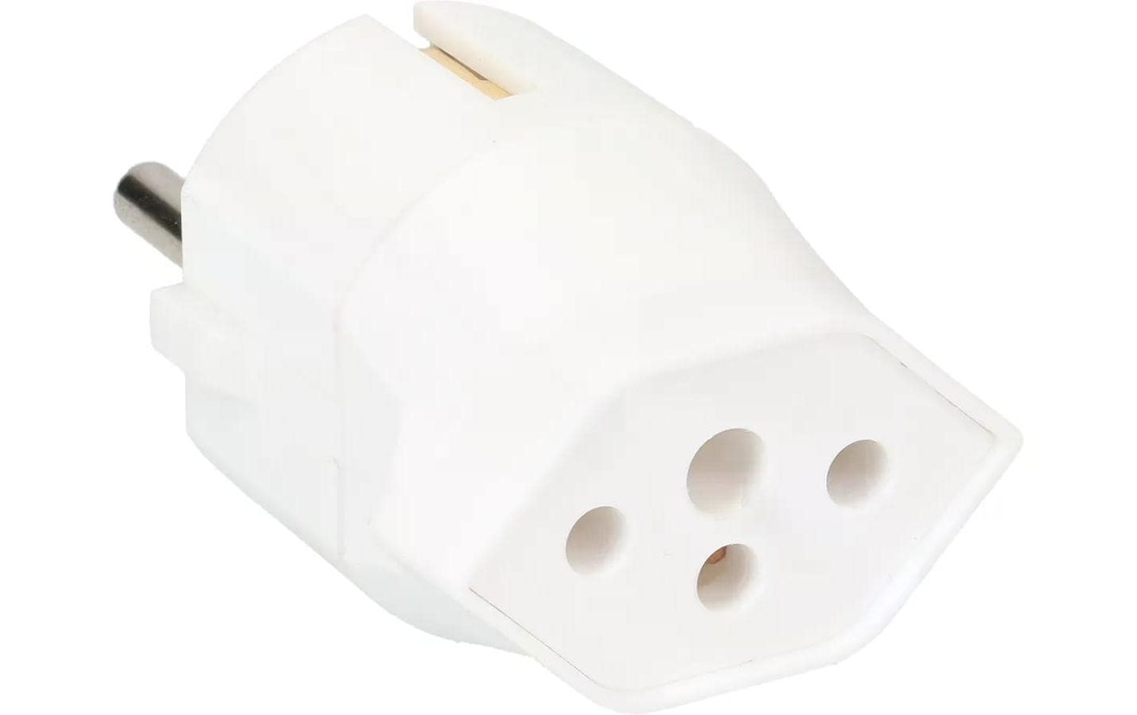 Max Hauri Adaptateur fixe Schuko sur T13, Blanc