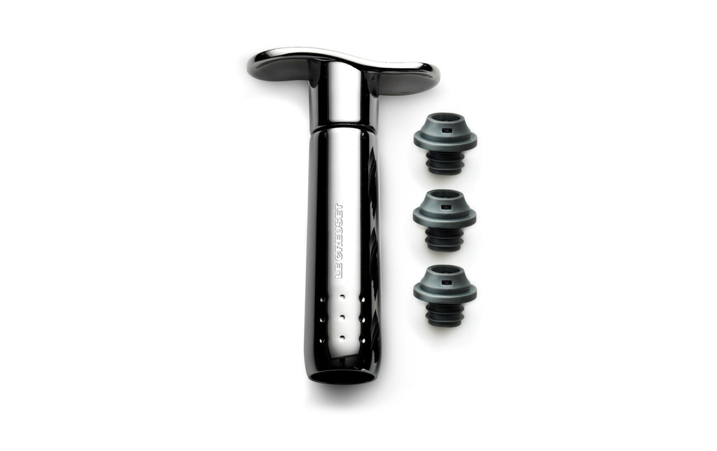 Le Creuset Pompe à vin WA-137B BLACK METAL Noir brillant