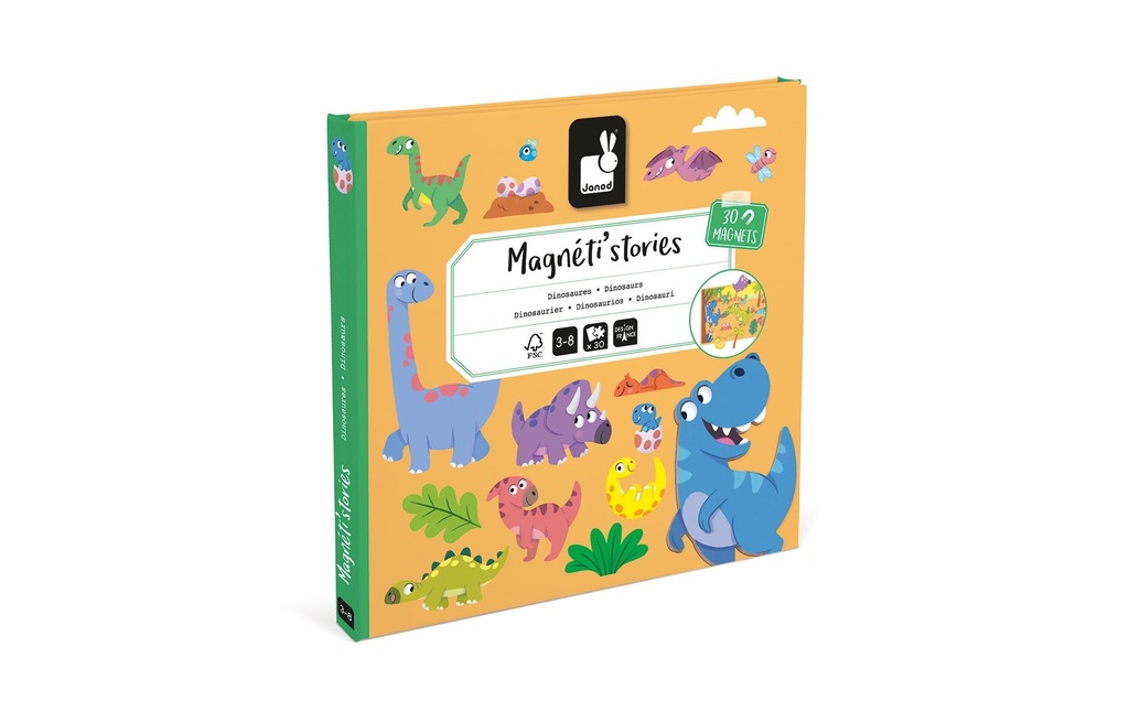 Janod Jouets d’occupation Magnetistories dinosaures