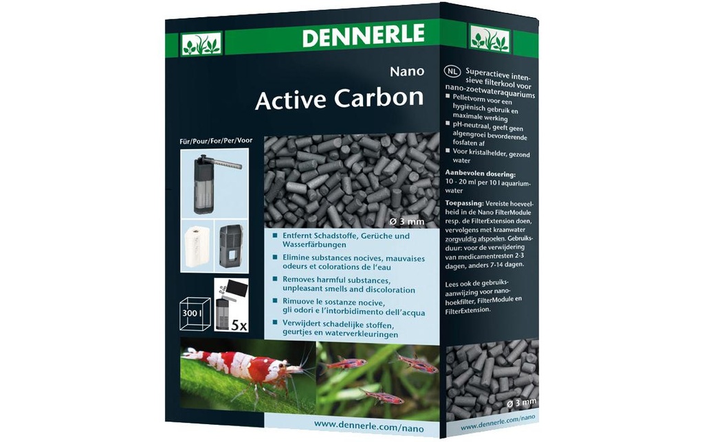 Dennerle Entretien de l'eau Nano ActiveCarbon, Ø 3 mm