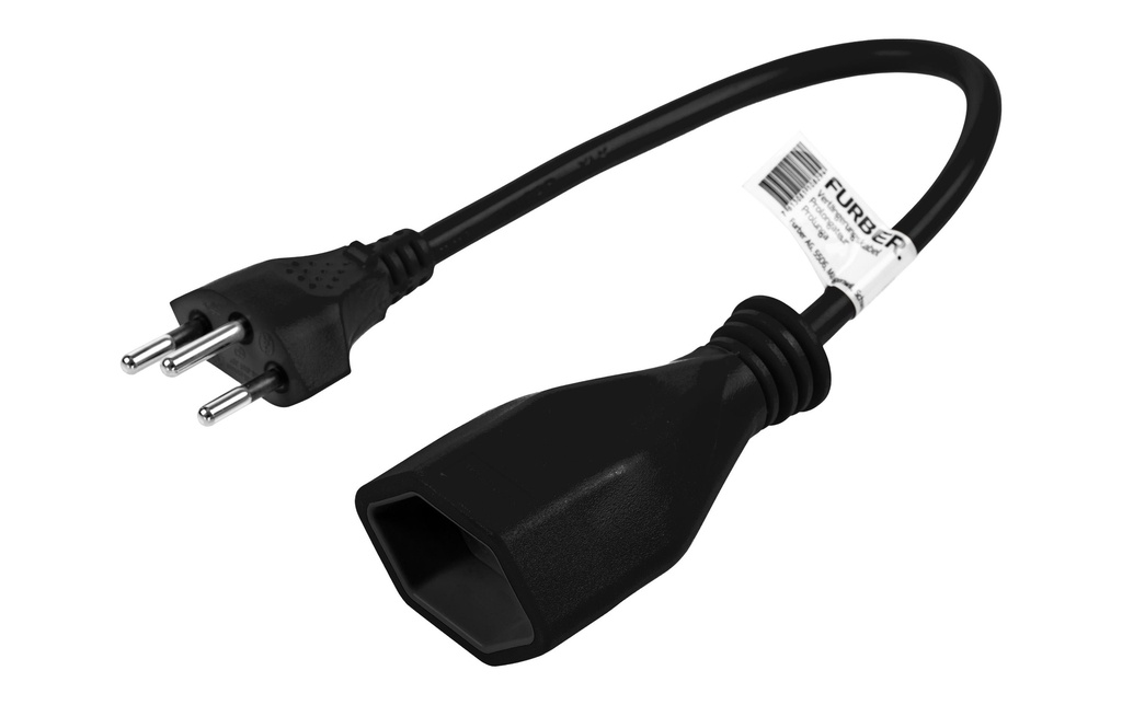 FURBER.power Rallonge T13-T12 0.2 m Noir