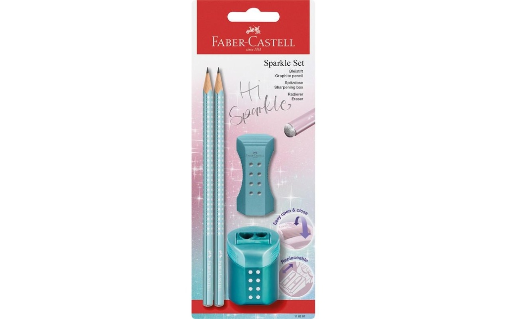 FABER-CASTELL Set d'écriture Sparkle Cosm oc (4 pces)