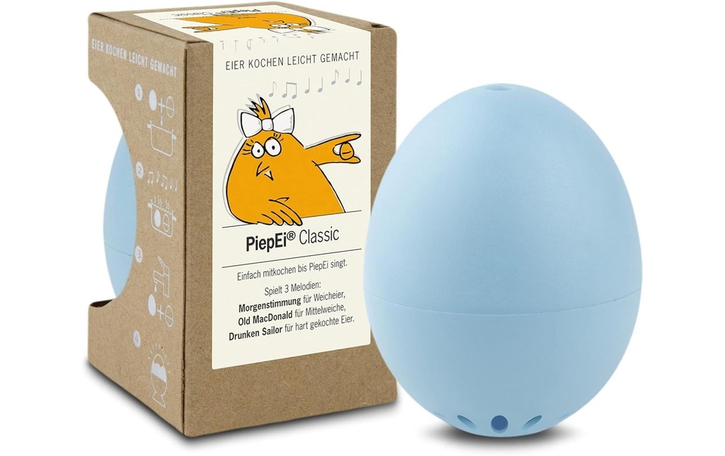PiepEi Minuteur de cuisine Coquetier chantant Classic, Bleu clair