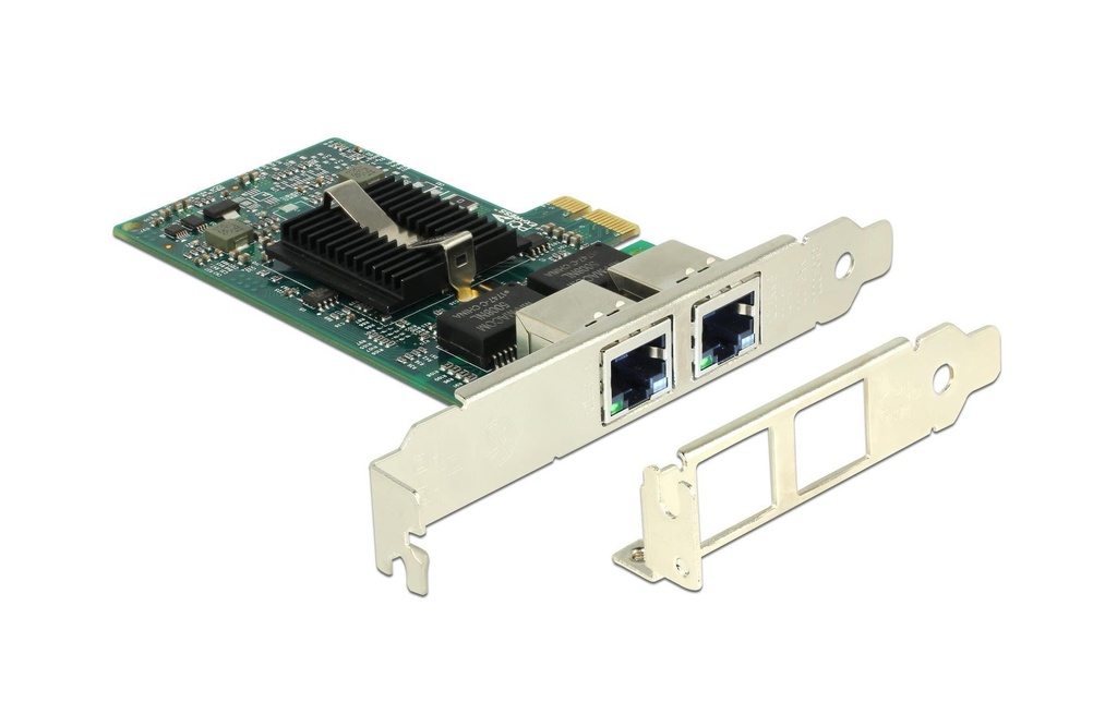 Delock Carte réseau 2x1Gbps, PCI-Express x1 Chipset Intel 82576