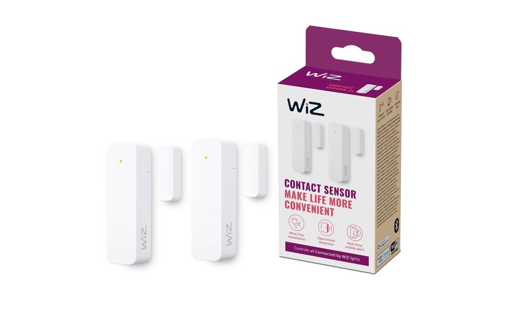 WiZ Capteur de contact intelligent, Lot de deux, blanc