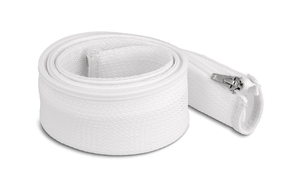 Delock Manchon tressé avec fermeture à glissière 1 m x 50 mm Blanc