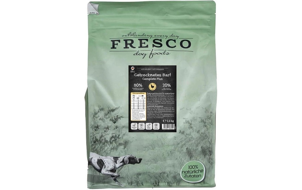 FRESCO Alimentation sèche BARF Complete Plus Poulet, 2.5 kg