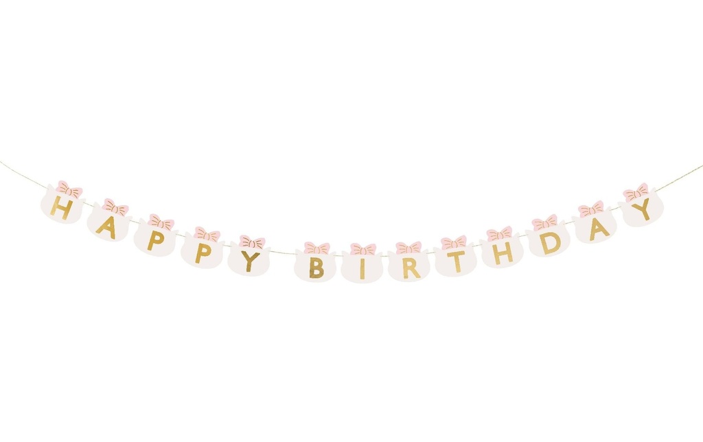 Partydeco Guirlande Chat rose, 2.8 m