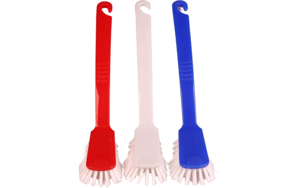 Edi Baur Brosse à vaisselle Ensemble de 3 Bleu/Rouge/Blanc