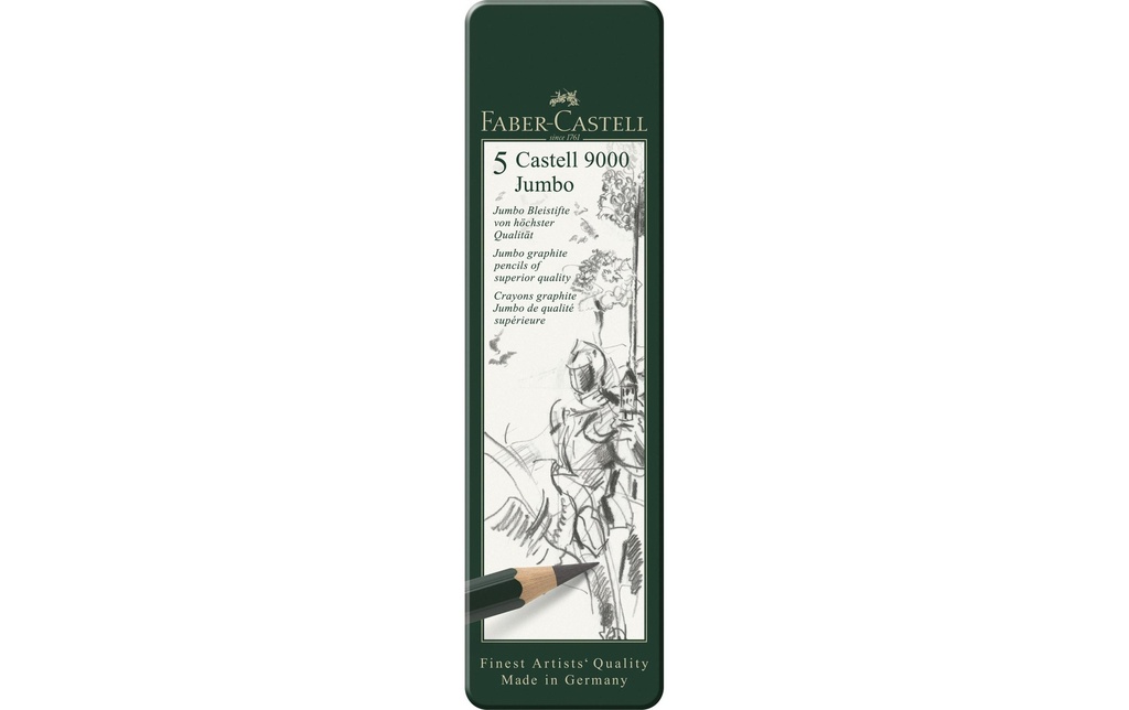 FABER-CASTELL Crayons Castell 9000 Jumbo 5p. (5 pces)