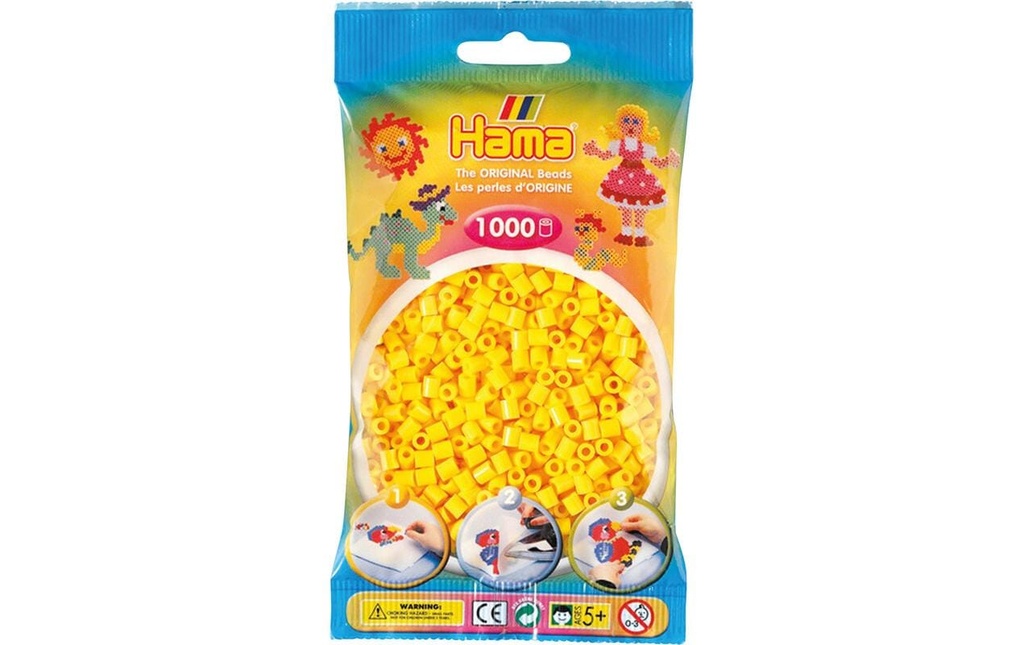 Hama Perles à repasser midi 1000 pcs. Jaune