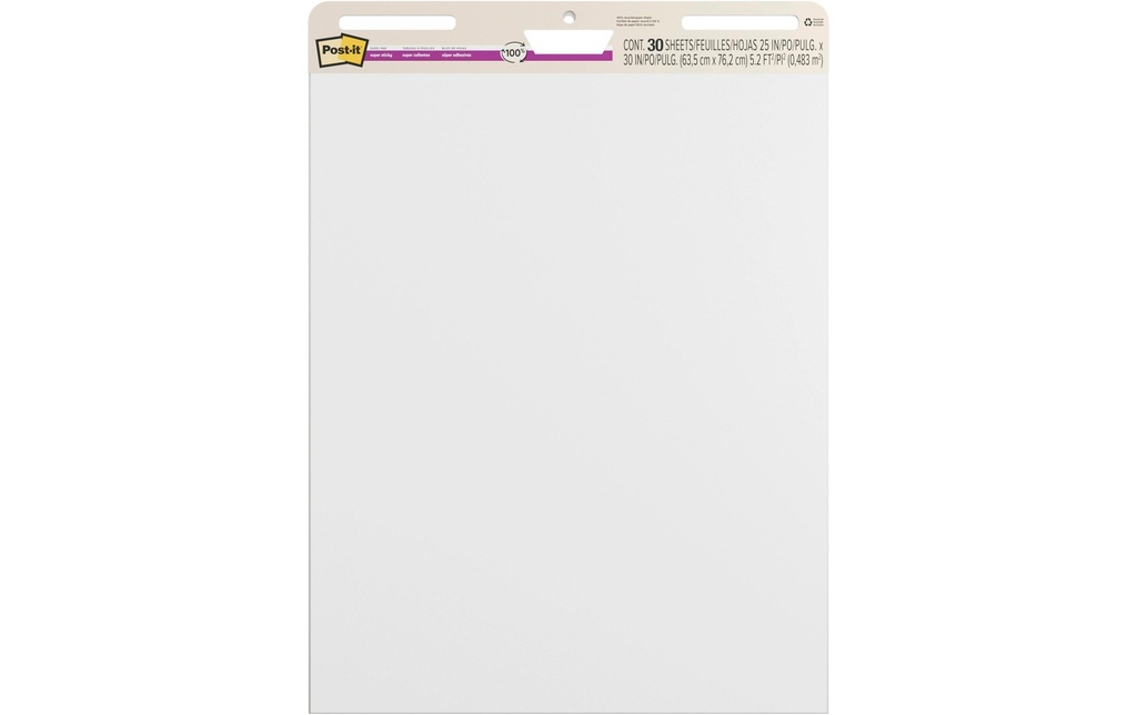 Post-it 3M Super Sticky Tableau à feuilles recyclées 63.5 cm x 87.31 cm