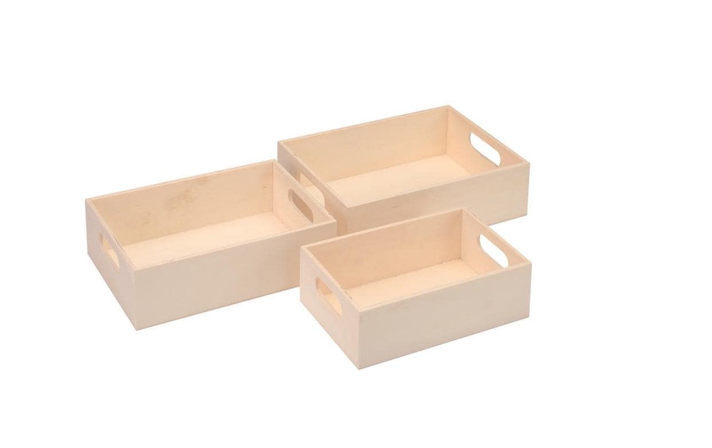 Glorex Article en bois Set de mini-plateaux Mini-plateau