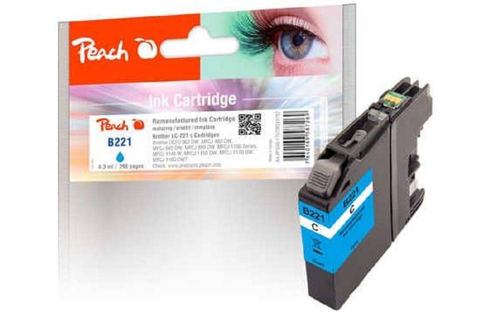 Peach Encre Brother LC-221C Cyan