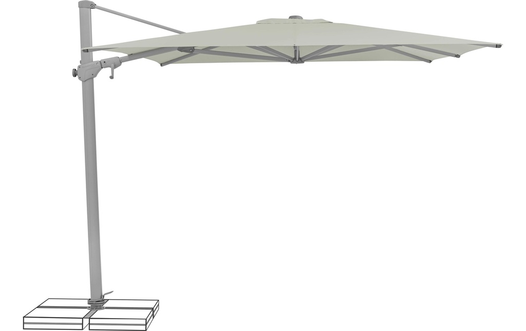 Suncomfort by Glatz Parasol Varioflex Gris clair