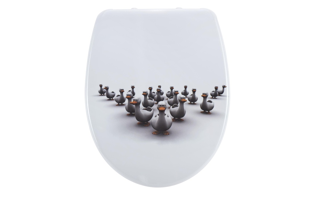 diaqua® Siège de toilette Duck avec dispositif d'abaissement automatique, Blanc