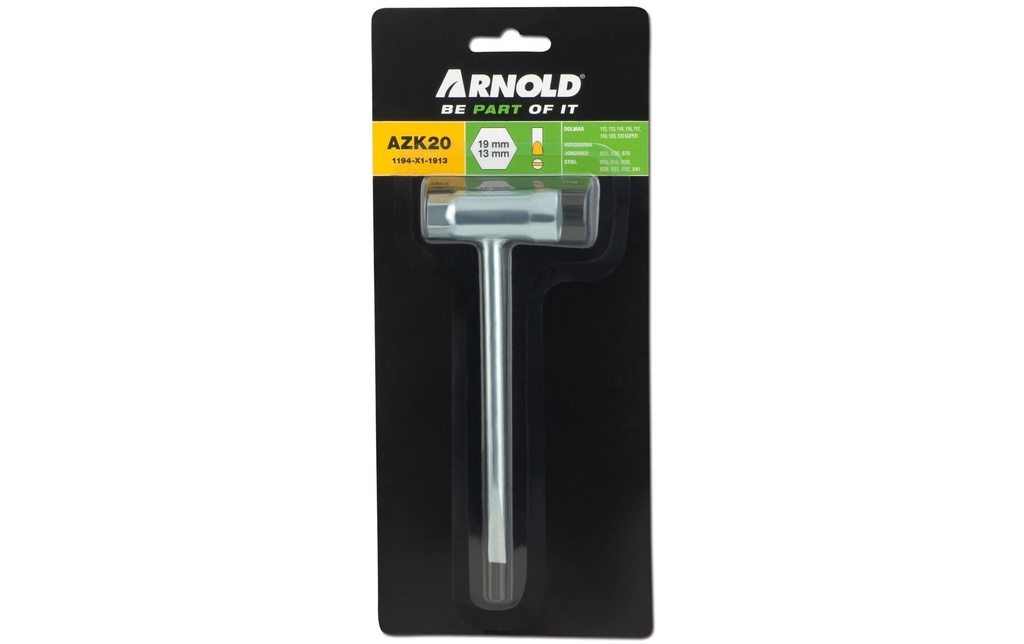 Arnold Clé à bougies d’allumage AZK20 13 x 19 x 60 mm
