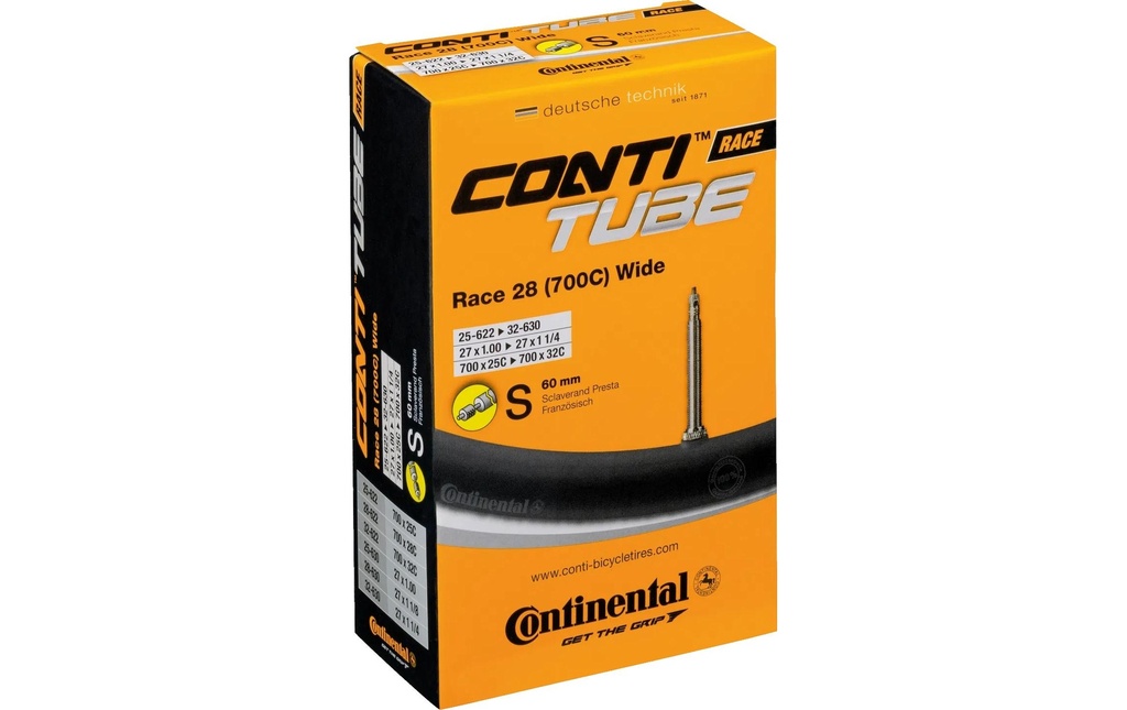 Continental Chambre à air de vélo Race Sclaverand/Presta 28