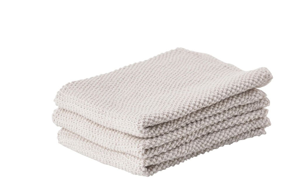 Zone Denmark Torchon à vaisselle 27 cm x 27 cm, 3 Stück, Beige