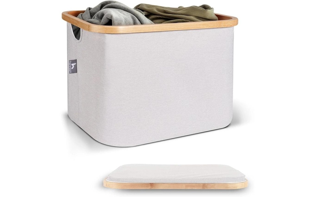 Hennez Panier de rangement Adrian Beige/Blanc, 40 l