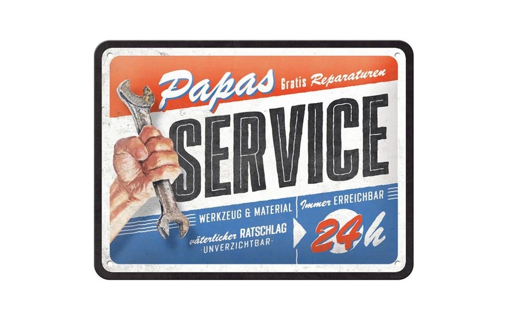 Nostalgic Art Plaque Le service de papa 15 x 20 cm, métal