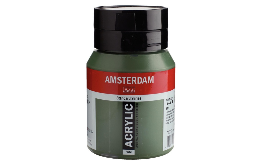 Amsterdam Peinture acrylique Standard 622 Vert olive couvrant, 500 ml