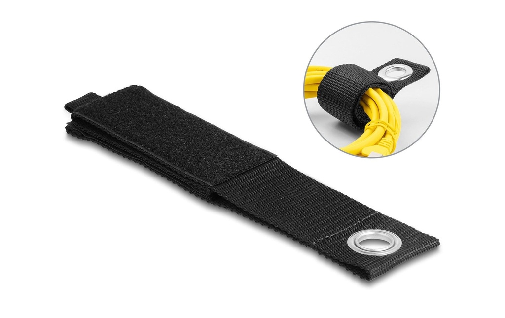Delock Serre-câble auto-agrippant Noir 508 mm x 50 mm
