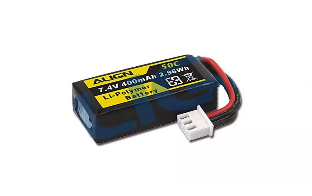 ALIGN Batterie RC LiPo 400 mAh 7.4 V 50C pour T-Rex T15