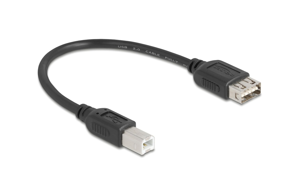 Delock Câble USB 2.0 USB-A - USB-B 0.2 m