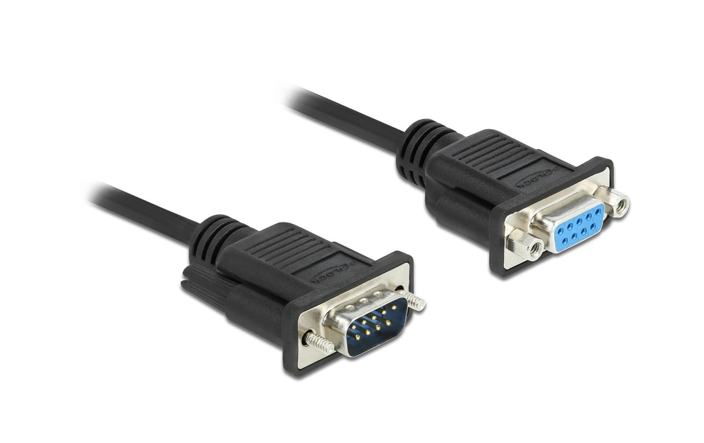 Delock Câble de raccordement Null-modem RS-232 DB9, f-m 3 m