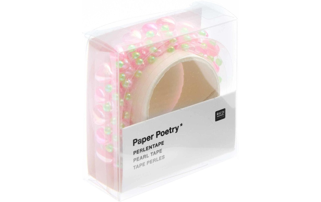 Rico Design Autocollants perles Paper Poetry 50 cm, 1 Pièce/s Rose