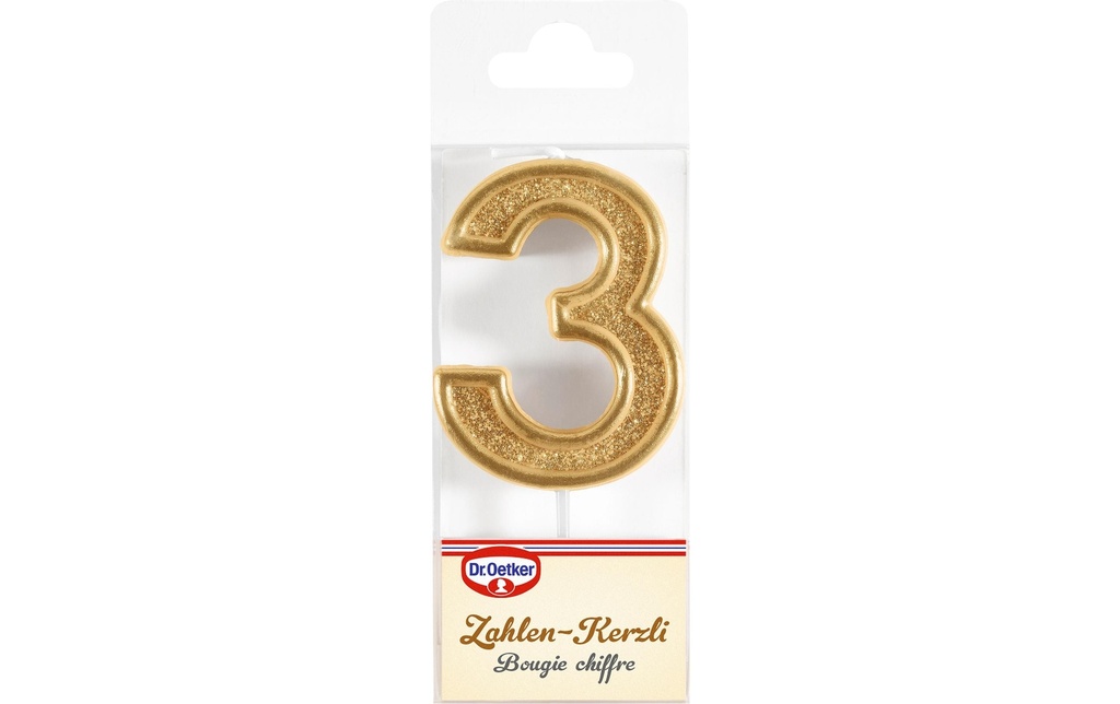 Dr.Oetker Bougie en forme de chiffre 3 1 Pièce/s