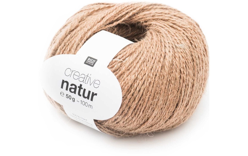Rico Design Laine Creative Natur 50 g, Brun clair
