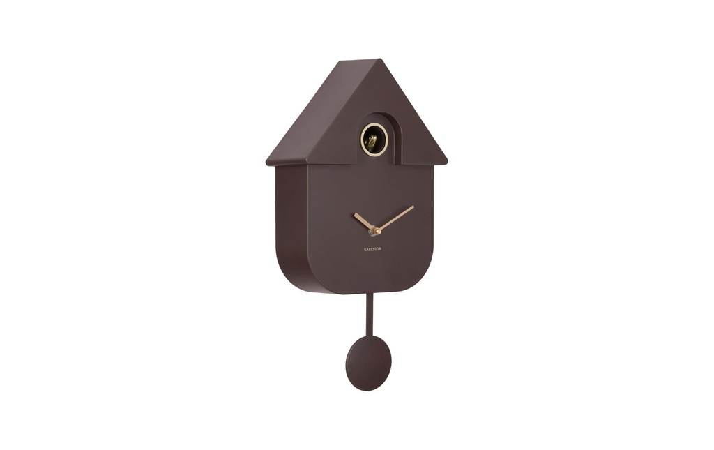 KARLSSON Horloge murale Modern Cuckoo Oro Earth Brown