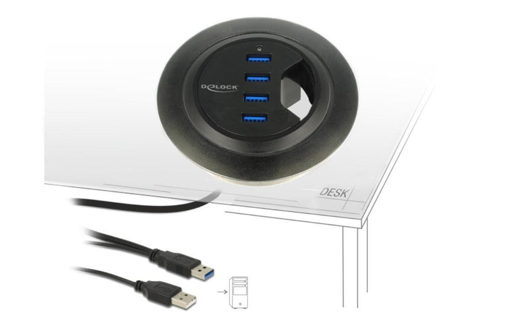 Delock Hub de table USB 3.0