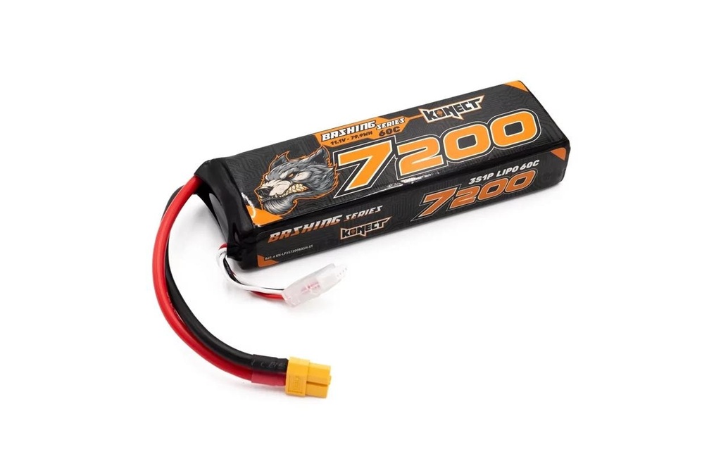Konect Batterie RC LiPo 7200 mAh 11.1 V 60C Bashing Series