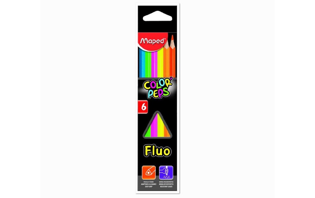 maped Crayons de couleur Color Peps Fluo 6 pièces