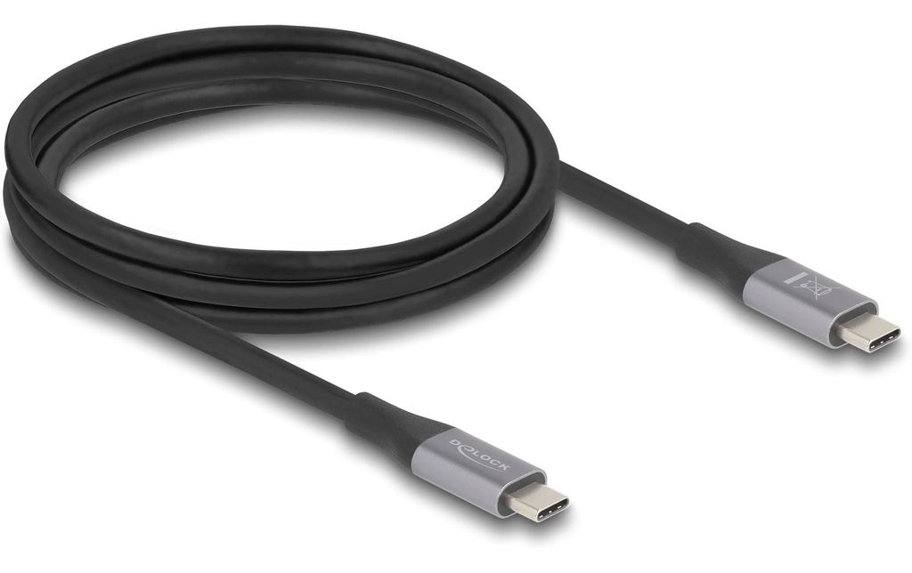 Delock Câble USB4 40 Gbps PD 3.1 240 W USB-C - USB-C 2 m