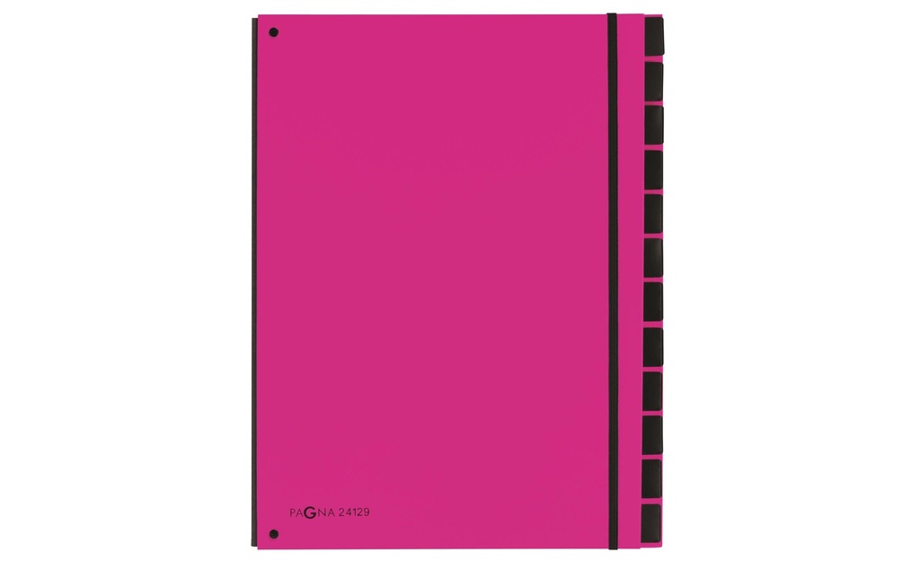 Pagna Classeur à compartiments A4 Trend, Rose, 12 compartiments