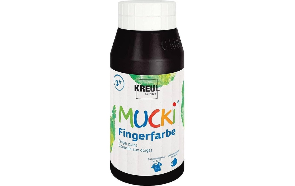 Kreul Peinture aux doigts Mucki 750 ml, noir